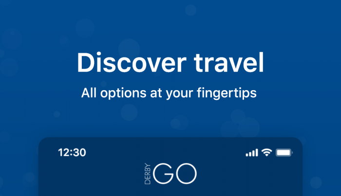 Discover travel, All options at your fingertips, DerbyGO